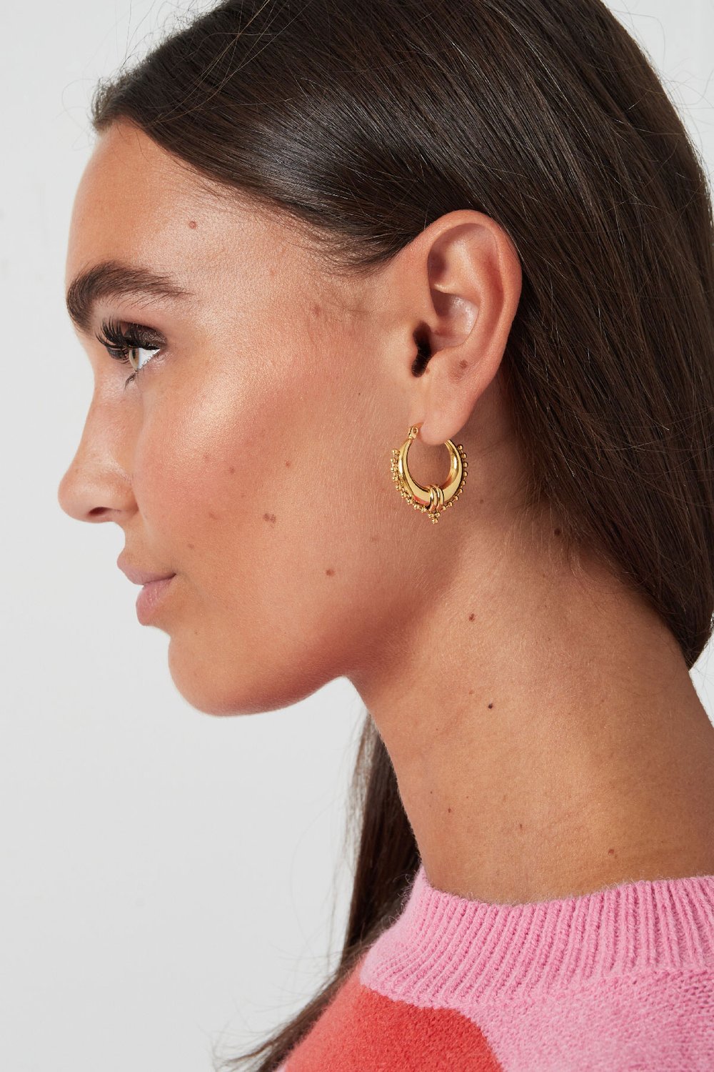 Earrings Saraswati Gold Stainless Steel h5Immagine4